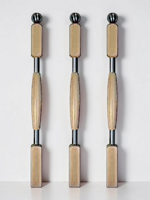 Treppenpfosten - Geländerpfosten Holz / Stahl Form Nr. HS07/08