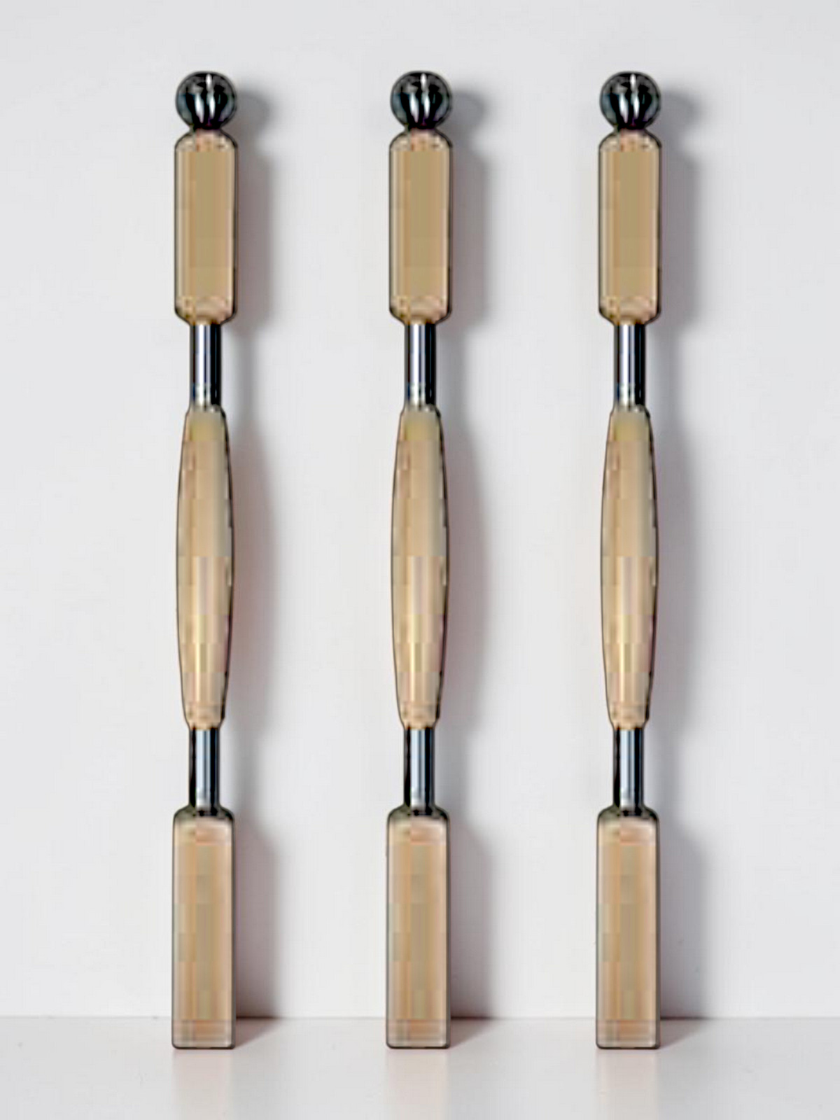 Treppenpfosten - Geländerpfosten Holz / Stahl Form Nr. HS07/08